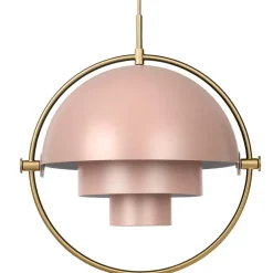 GUBI Multi-Lite pendant, brass - rose dust