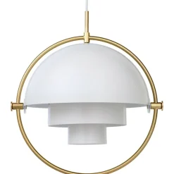 GUBI Multi-Lite pendant, brass - white