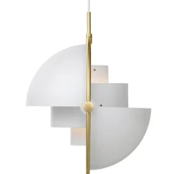 GUBI Multi-Lite pendant, brass - white