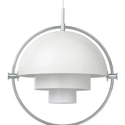 GUBI Multi-Lite pendant, chrome - white