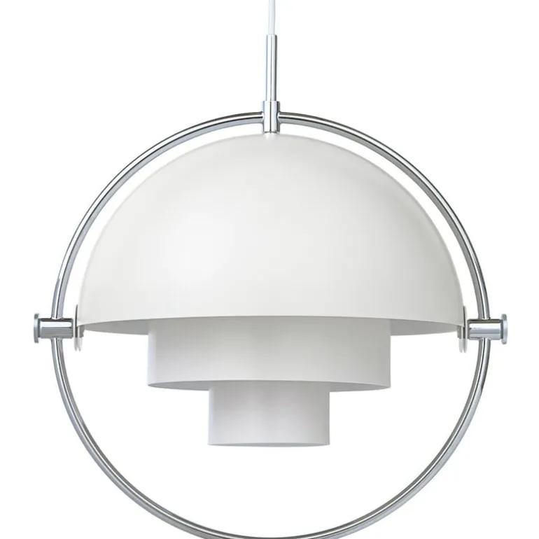 GUBI Multi-Lite pendant, chrome - white