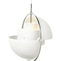 GUBI Multi-Lite pendant, chrome - white