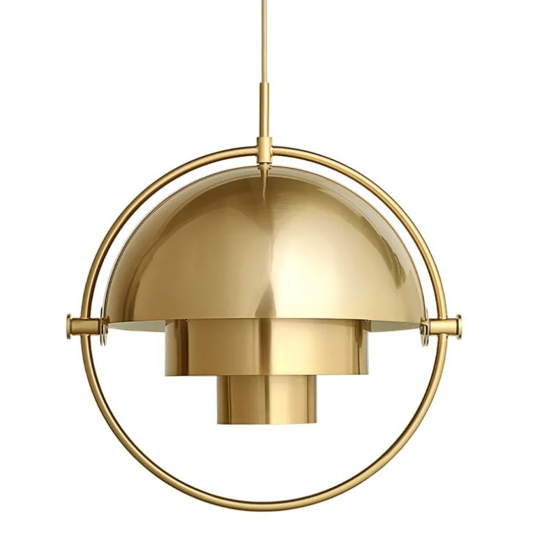 GUBI Multi-Lite pendant, small, brass - shiny brass