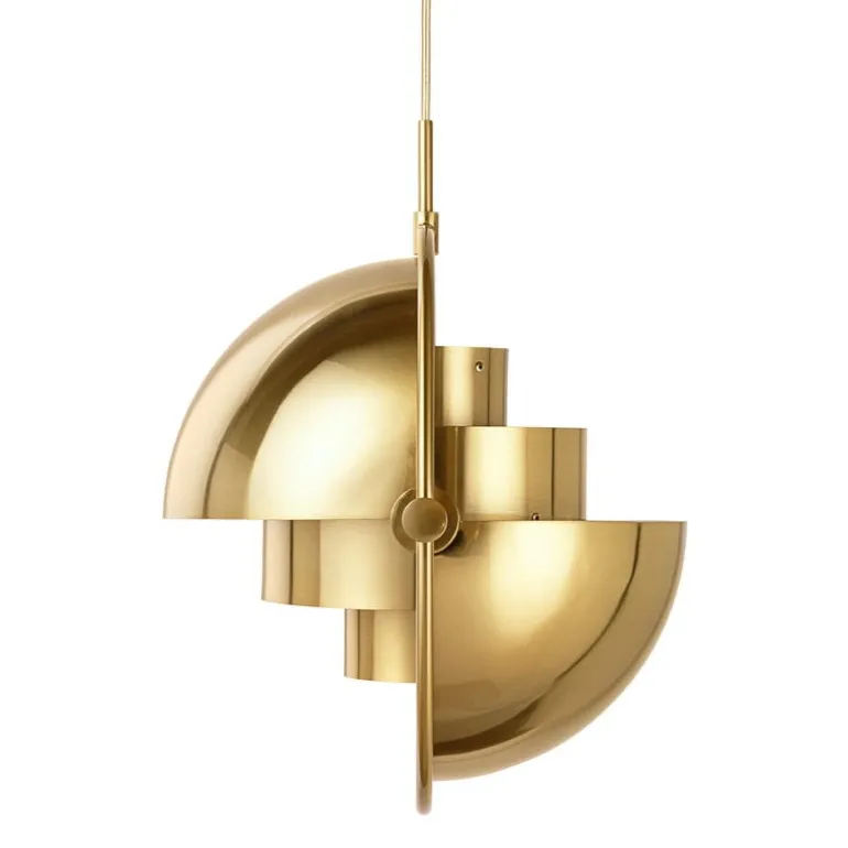 GUBI Multi-Lite pendant, small, brass - shiny brass