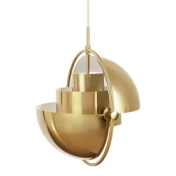 GUBI Multi-Lite pendant, small, brass - shiny brass