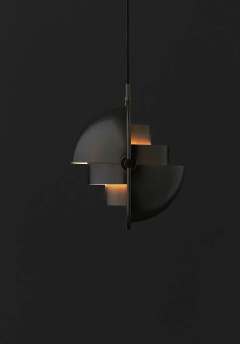 GUBI Multi-Lite pendant, small, black brass