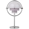 GUBI Multi-lite portable table lamp, chrome - pale lilac