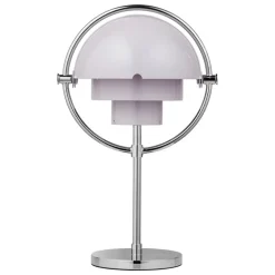 GUBI Multi-lite portable table lamp, chrome - pale lilac