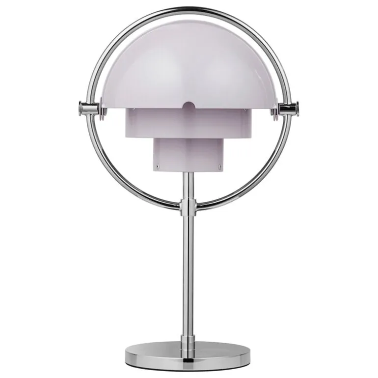 GUBI Multi-lite portable table lamp, chrome - pale lilac