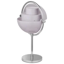 GUBI Multi-lite portable table lamp, chrome - pale lilac