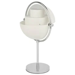 GUBI Multi-lite portable table lamp, chrome - white