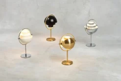 GUBI Multi-lite portable table lamp, chrome - white