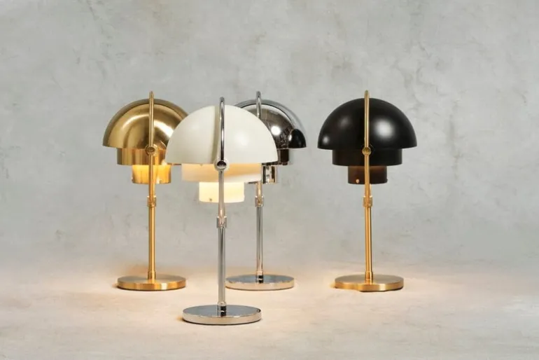 GUBI Multi-lite portable table lamp, brass - black