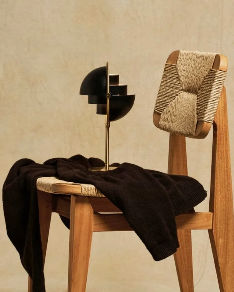 GUBI Multi-lite portable table lamp, brass - black