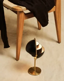 GUBI Multi-lite portable table lamp, brass - black