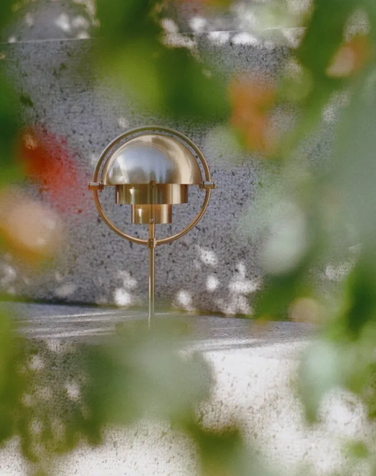 GUBI Multi-lite portable table lamp, brass - brass