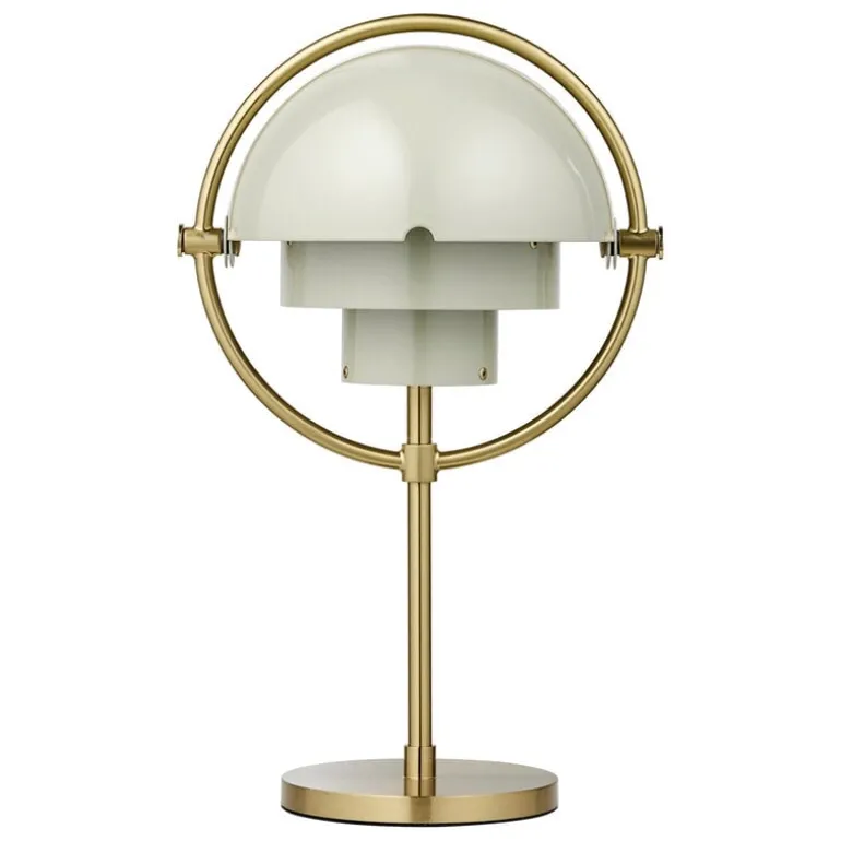 GUBI Multi-lite portable table lamp, brass - pastel grey