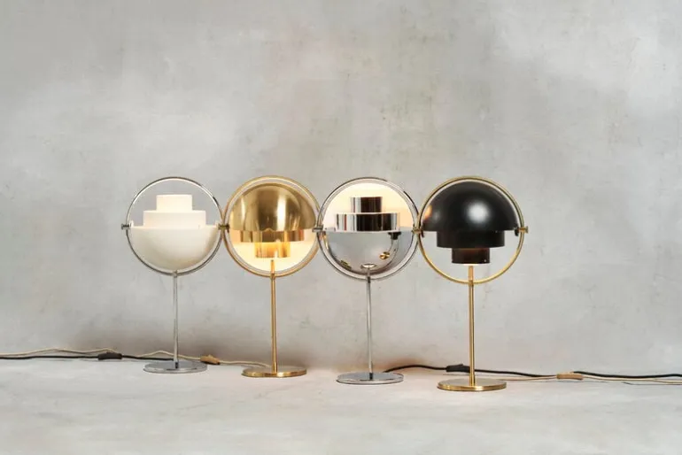 GUBI Multi-Lite table lamp, brass - shiny brass