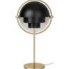 GUBI Multi-Lite table lamp, brass - black semi matt