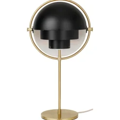 GUBI Multi-Lite table lamp, brass - black semi matt