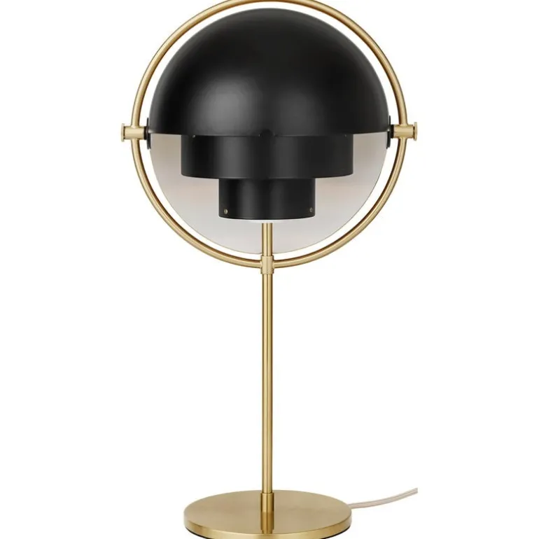 GUBI Multi-Lite table lamp, brass - black semi matt