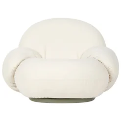 GUBI Pacha Outdoor lounge chair with armrest, swivel base, Lorkey 40