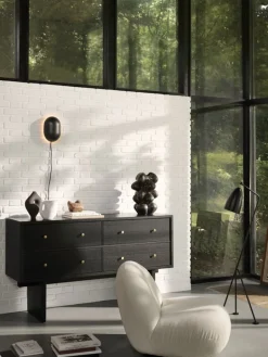 GUBI Pacha Outdoor lounge chair, swivel base, Lorkey 40