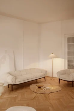 GUBI Pedrera coffee table, brass