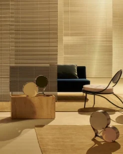 GUBI Pietra side table, 30 x 80 x 40 cm, neutral white travertine