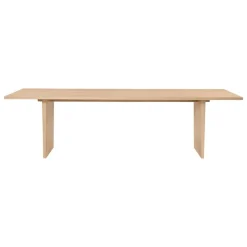 GUBI Private dining table, 260 x 100 cm, light stained oak