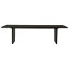 GUBI Private dining table, 260 x 100 cm, black / brown stained ash