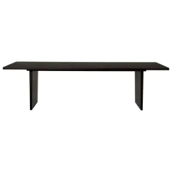 GUBI Private dining table, 260 x 100 cm, black / brown stained ash
