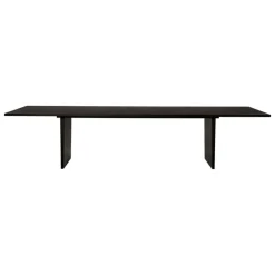 GUBI Private dining table, 320 x 100 cm, black / brown stained ash