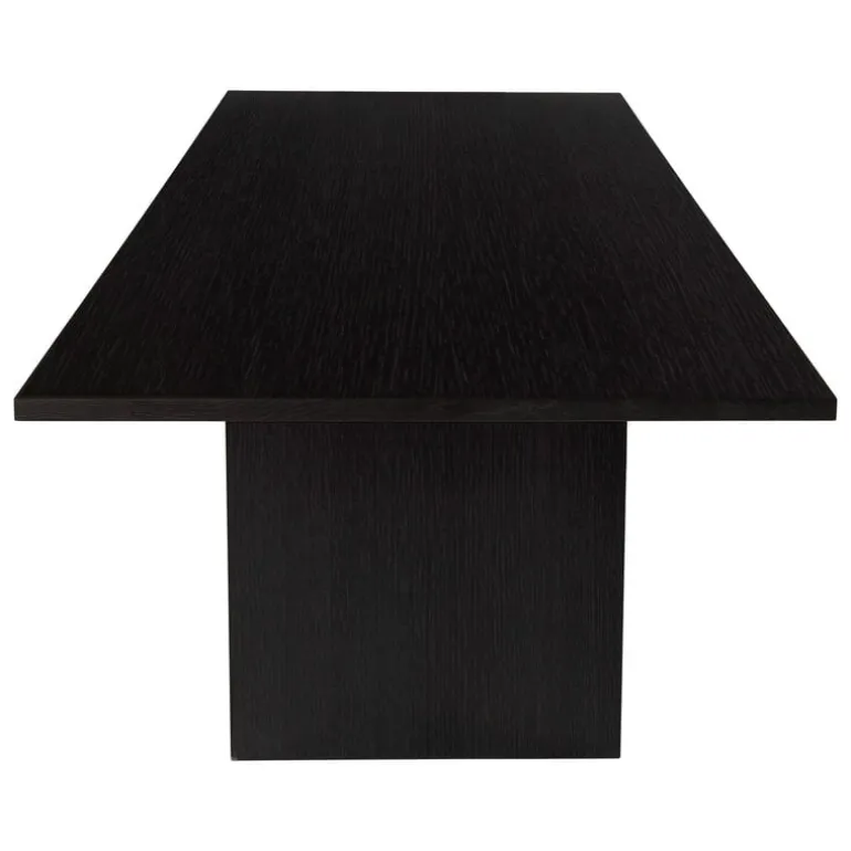 GUBI Private dining table, 320 x 100 cm, black / brown stained ash
