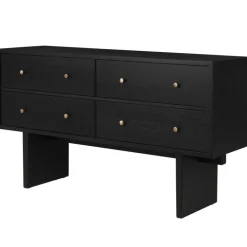 GUBI Private sideboard, black / brown stained oak
