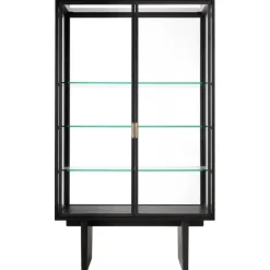 GUBI Private vitrine, black / brown stained oak
