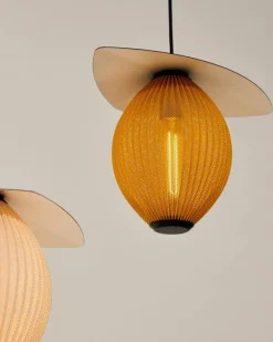 GUBI Satellite Outdoor pendant, 22 cm, black - cream white