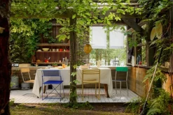 GUBI Satellite Outdoor pendant, 22 cm, black - mustard gold