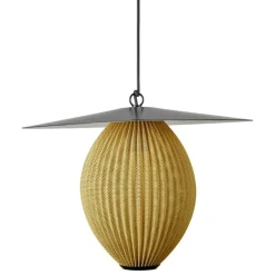 GUBI Satellite Outdoor pendant, 27 cm, black - mustard gold