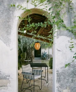 GUBI Satellite Outdoor pendant, 27 cm, black - mustard gold