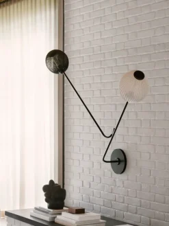 GUBI Satellite wall lamp, black and white