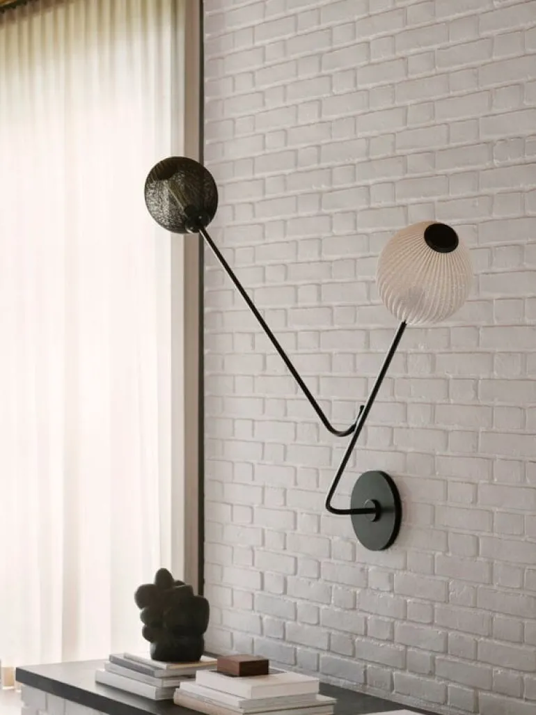 GUBI Satellite wall lamp, black and white