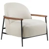GUBI Sejour lounge chair w.armrests, walnut-black-Plain 0001