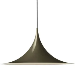 GUBI Semi pendant, 47 cm, dark cocoa, glossy