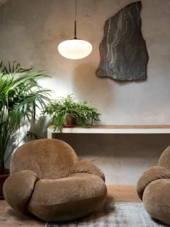 GUBI Stemlite pendant, 38 cm, black chrome