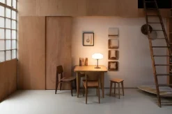 GUBI Stemlite table lamp, 42 cm, dimmable, black red