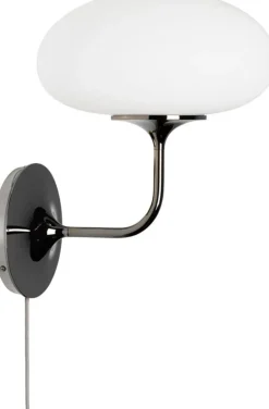 GUBI Stemlite wall lamp, black chrome