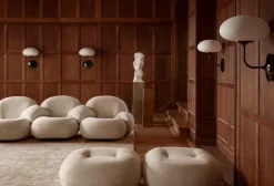 GUBI Stemlite wall lamp, black chrome