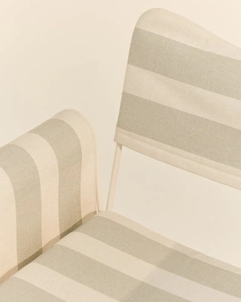 GUBI Tropique chair, classic white - Leslie Stripe 20