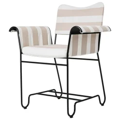 GUBI Tropique chair, classic black - Leslie Stripe 40